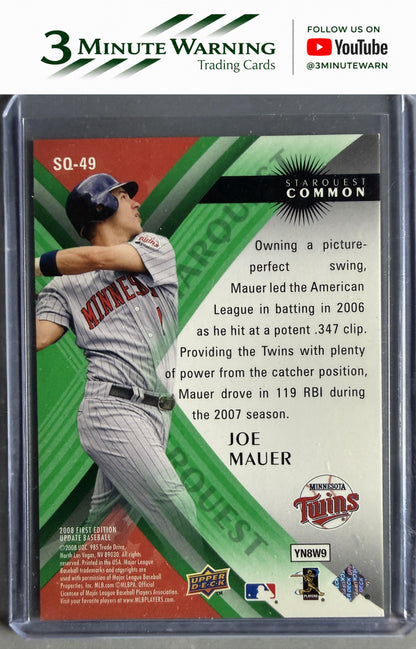 2008 Upper Deck First Edition #SQ-49 Joe Mauer StarQuest Green Common