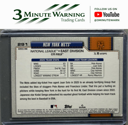2026 Topps #291 New York Mets Sandglitter