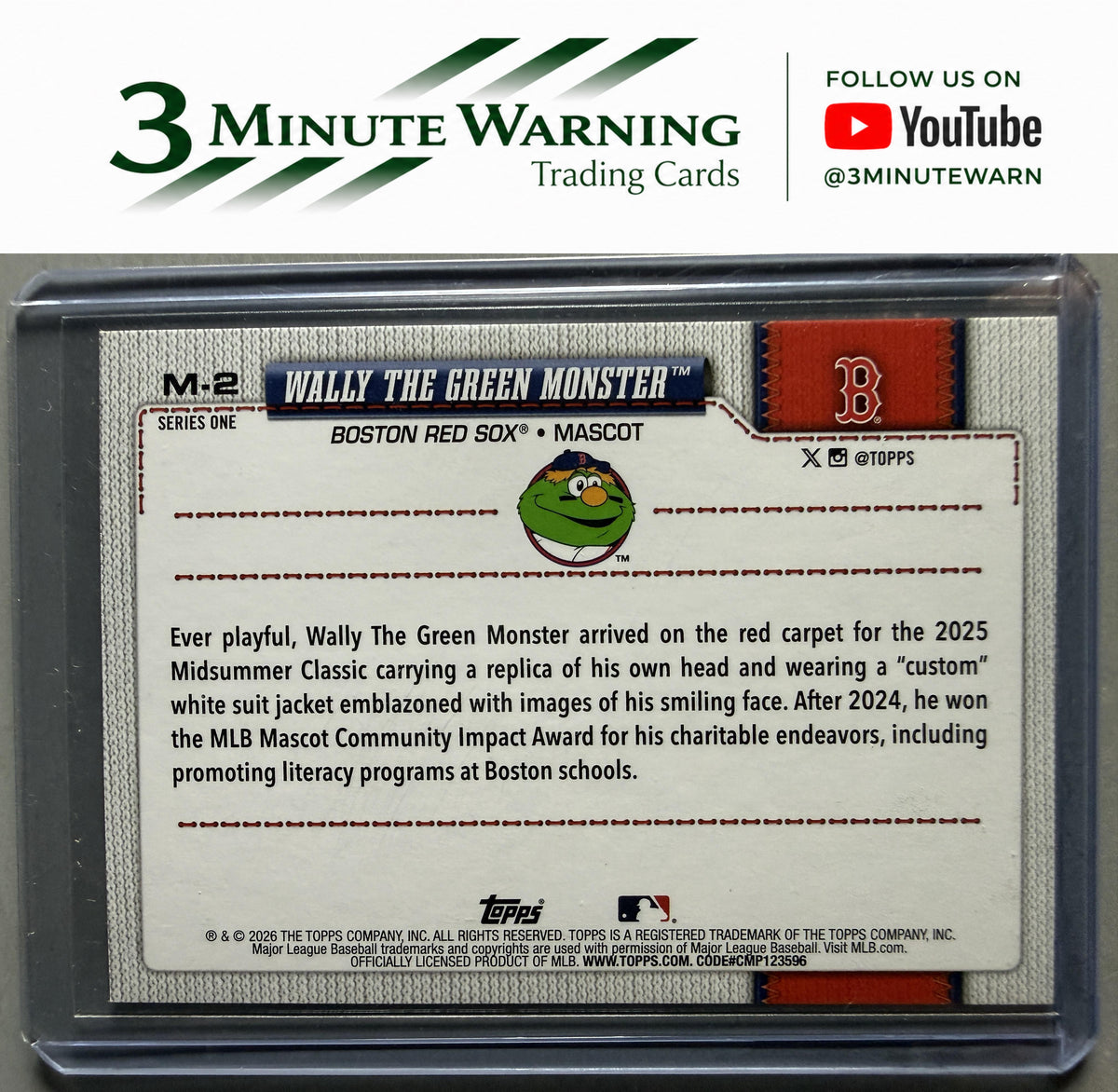 2026 Topps #M-2 Wally the Green Monster Mascots