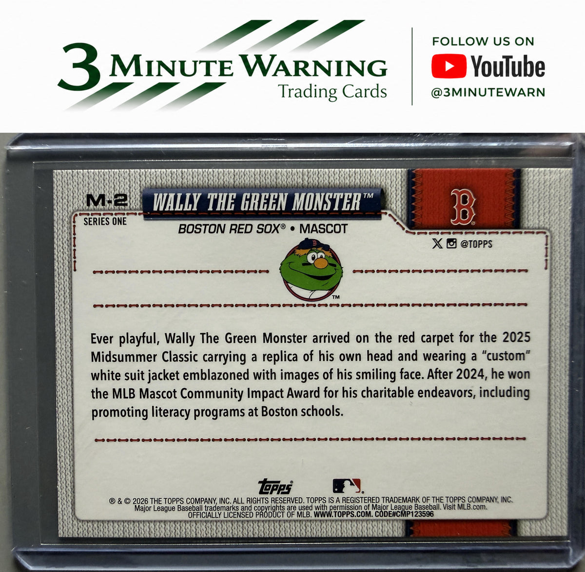 2026 Topps #M-2 Wally the Green Monster Mascots