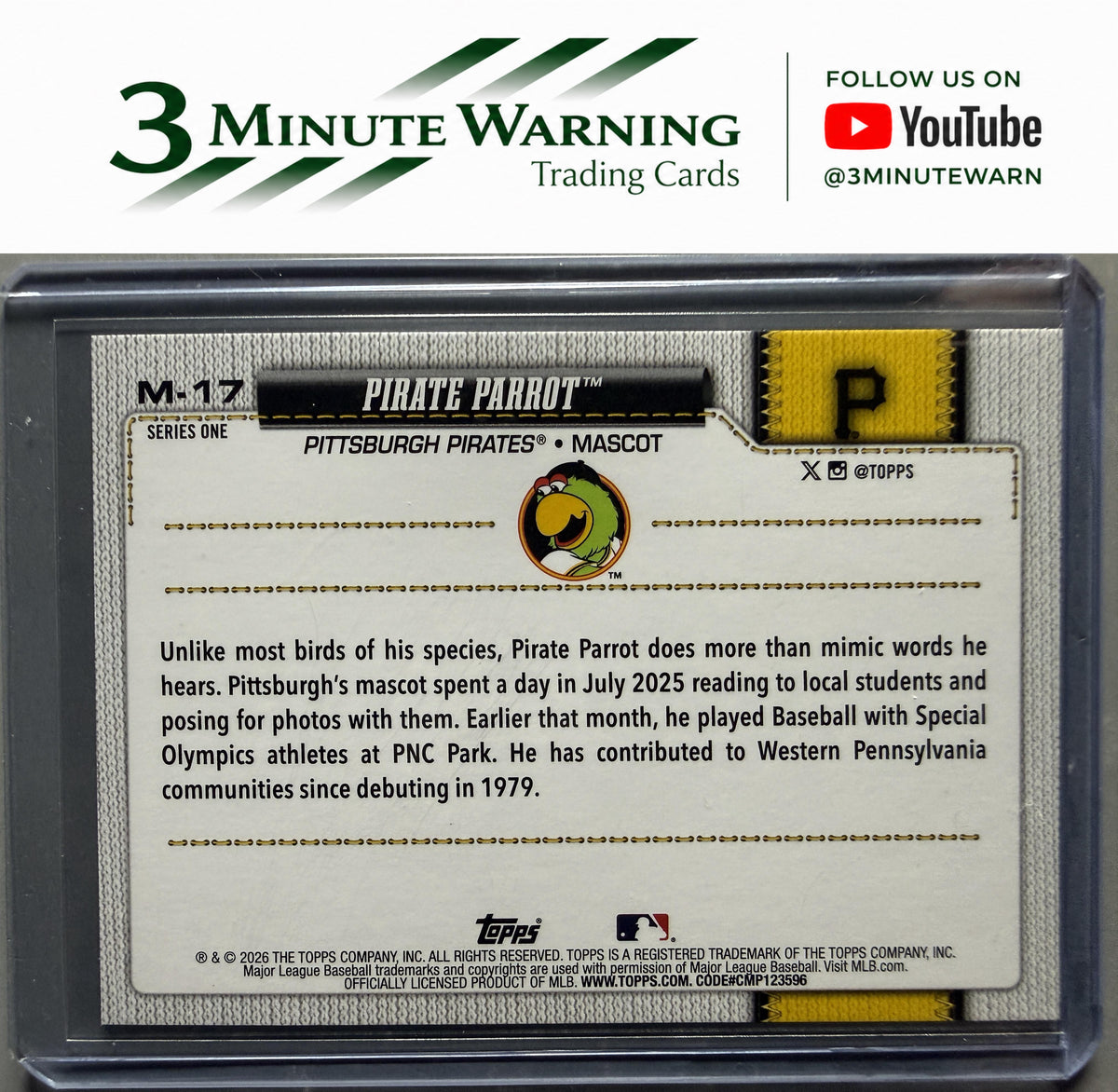 2026 Topps #M-17 Pirate Parrot Mascots