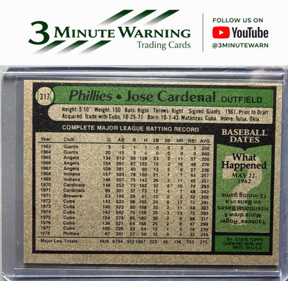 1979 Topps #317 Jose Cardenal