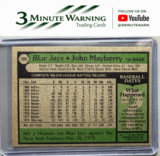 1979 Topps #380 John Mayberry