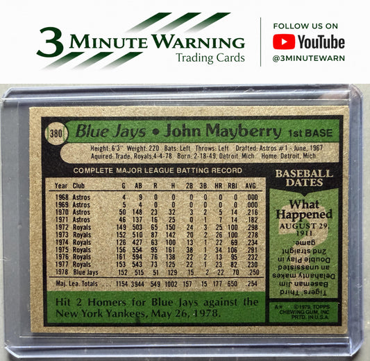 1979 Topps #380 John Mayberry