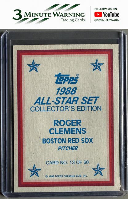 1988 Topps #13 Roger Clemens 1988 All-Star Set Collector's Edition