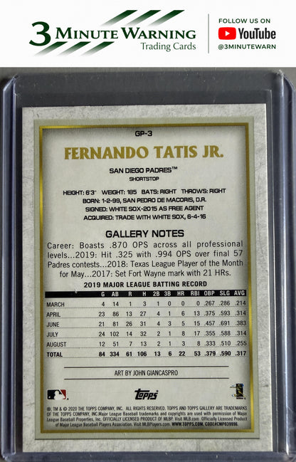2020 Topps Chrome #GP-3 Fernando Tatis Jr. Topps Gallery NBCD Preview