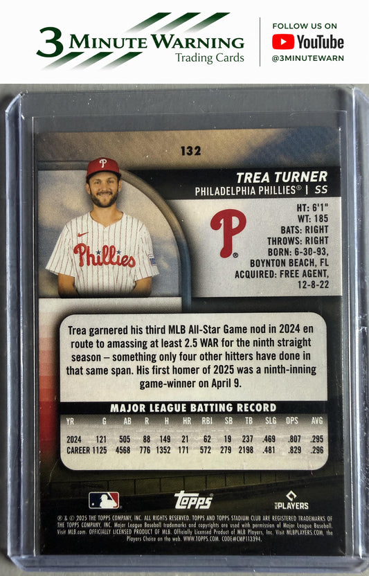 2025 Stadium Club #132 Trea Turner