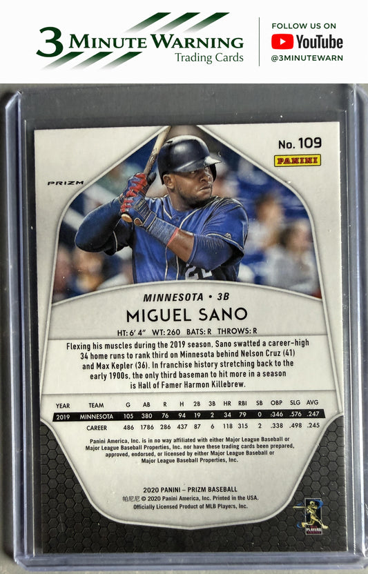 2020 Panini Prizm #109 Miguel Sano White Wave Prizm