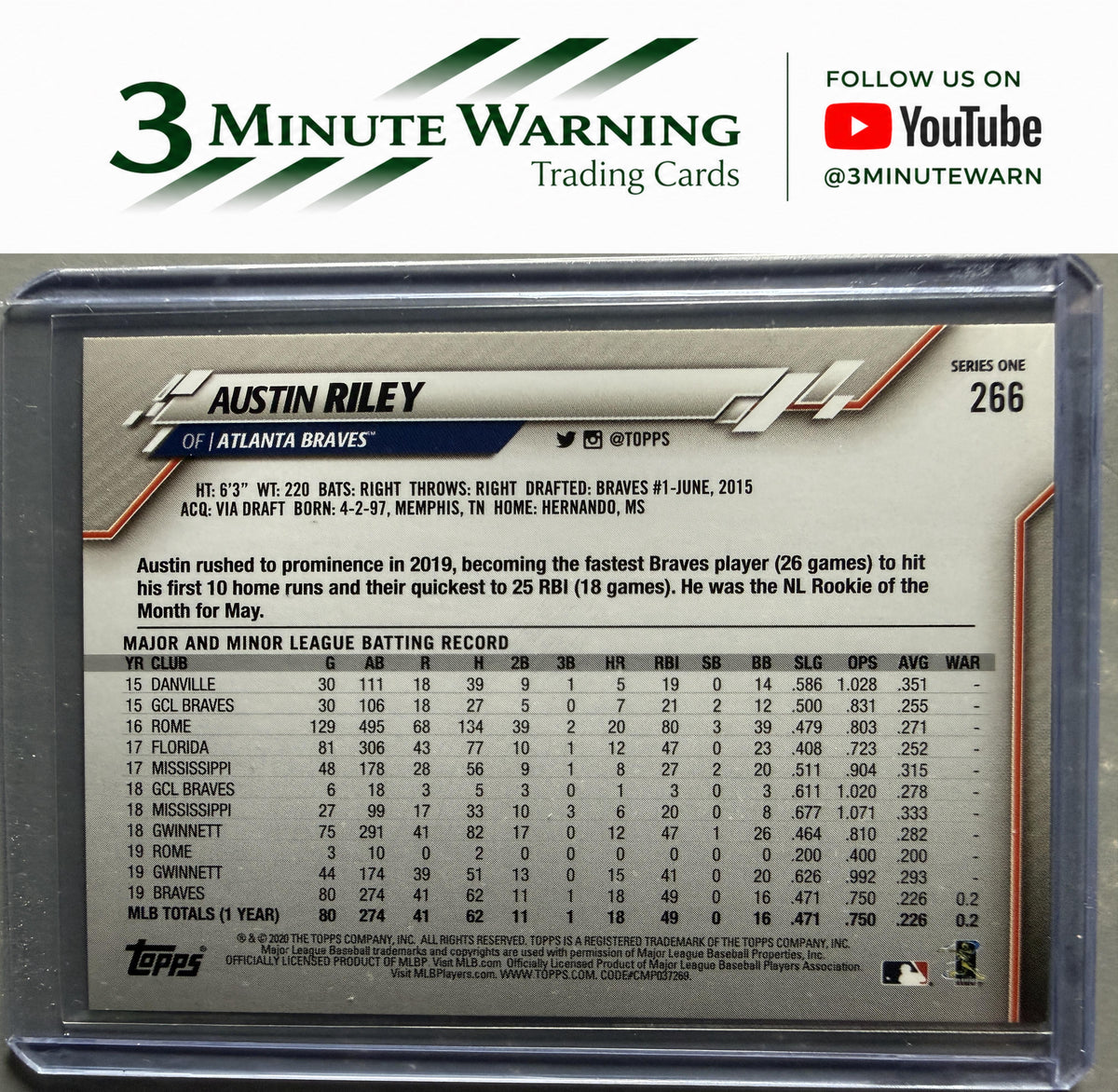 2020 Topps #266 Austin Riley