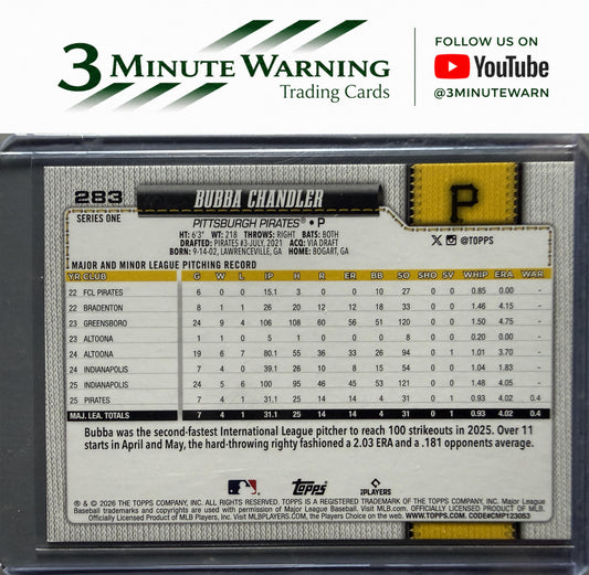 2026 Topps #283 Bubba Chandler