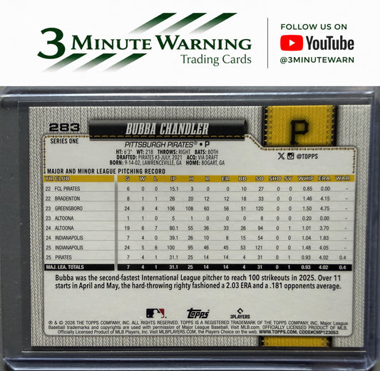 2026 Topps #283 Bubba Chandler