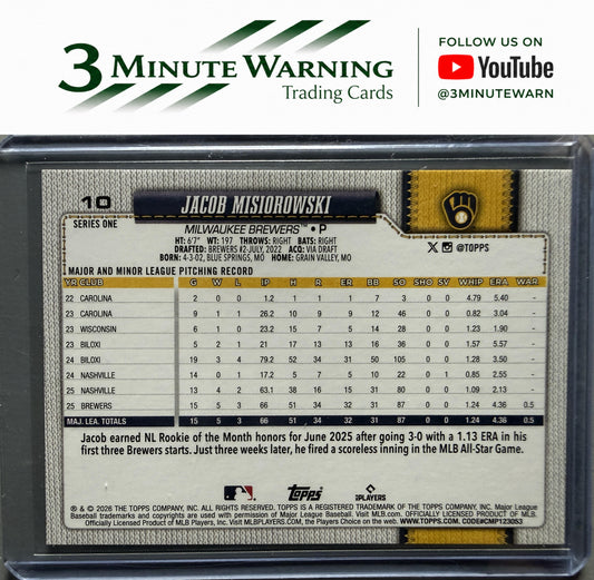 2026 Topps #10 Jacob Misiorowski