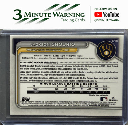 2024 Bowman #BCP-140 Jackson Chourio Chrome Prospects