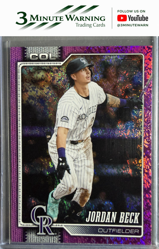 2026 Topps #12 Jordan Beck Pink Holo Foil