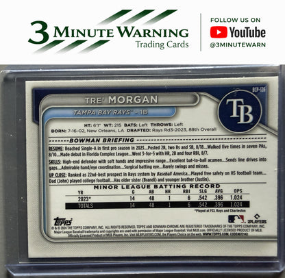 2024 Bowman #BCP-126 Tre' Morgan Chrome Prospects