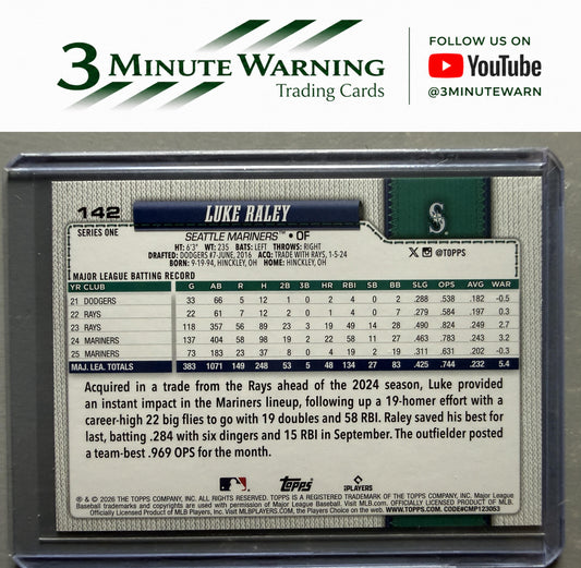 2026 Topps #142 Luke Raley Confetti