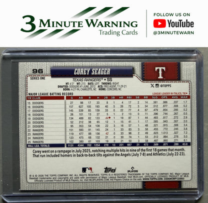 2026 Topps #96 Corey Seager Confetti