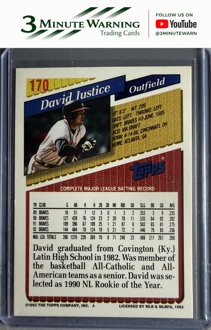 1993 Topps #170 David Justice