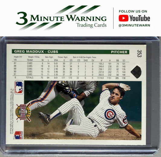1992 Upper Deck #353 Greg Maddux