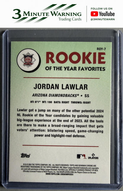 2024 Bowman #ROY-7 Jordan Lawlar Rookie of the Year Favorites