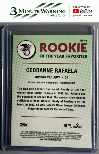 2024 Bowman #ROY-5 Ceddanne Rafaela Rookie of the Year Favorites
