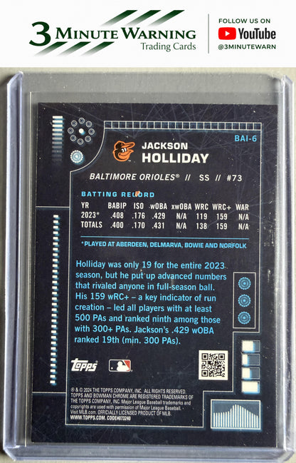 2024 Bowman #BAI-6 Jackson Holliday Bowman A.I.