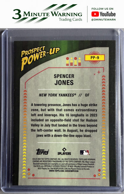 2024 Bowman #PP-9 Spencer Jones Prospect Power-Up