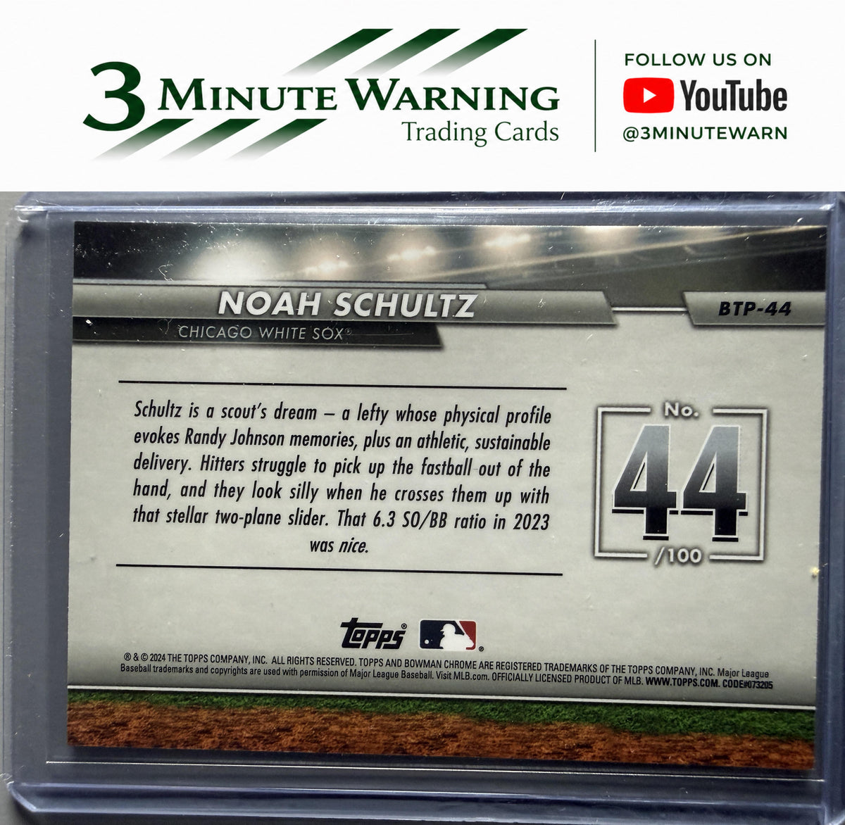 2024 Bowman #BTP-44 Noah Schultz Bowman Scouts' Top 100