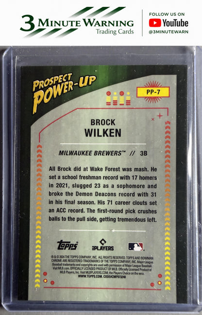2024 Bowman #PP-7 Brock Wilken Prospect Power-Up