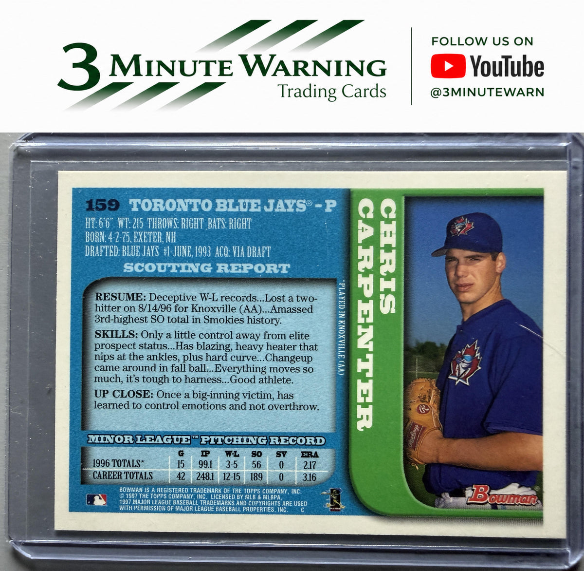 1997 Bowman #159 Chris Carpenter
