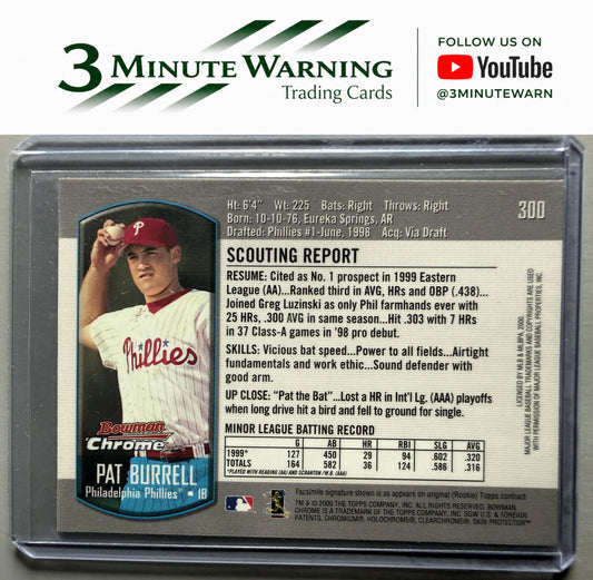 2000 Bowman Chrome #300 Pat Burrell