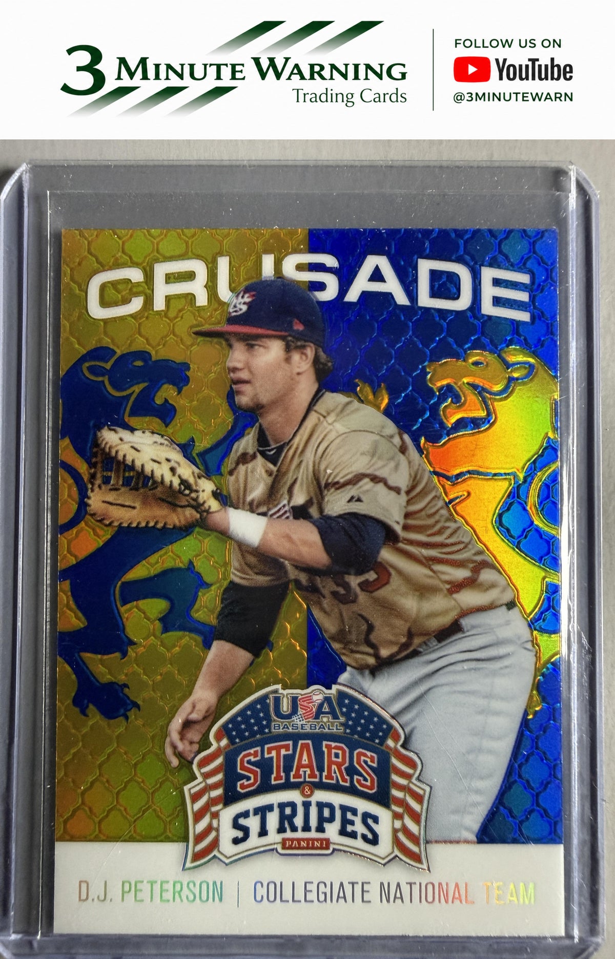 2015 Panini USA Baseball Stars & Stripes #27 D.J. Peterson Crusade Blue