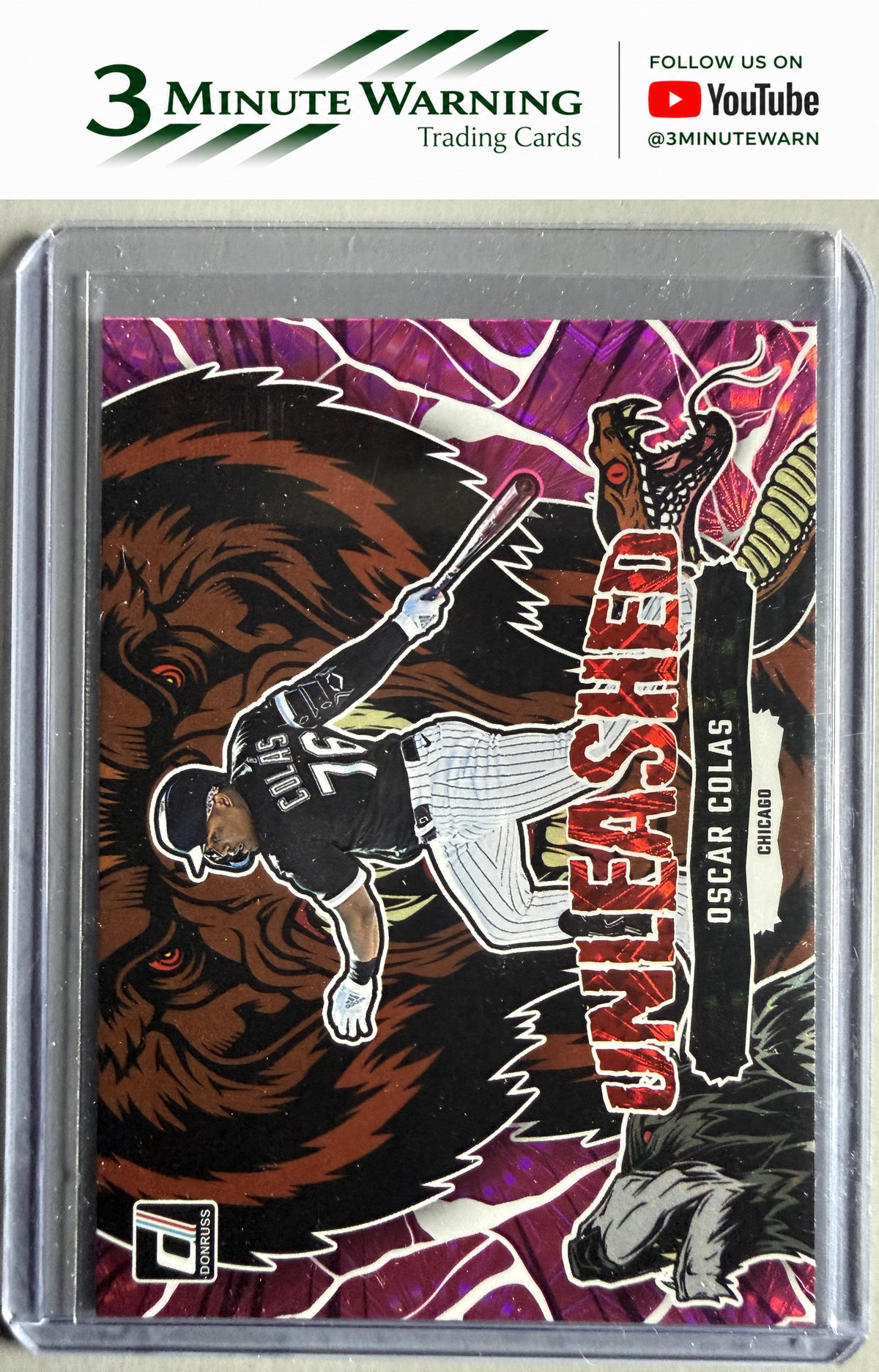 2023 Donruss #U11 Oscar Colas Unleashed Pink Fireworks