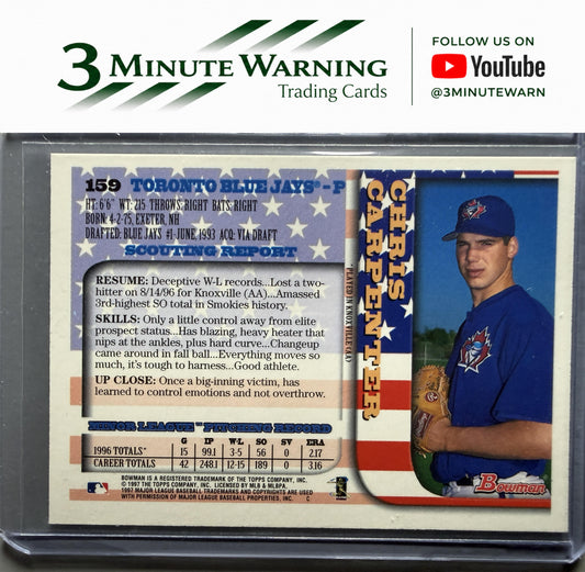 1997 Bowman #159b Chris Carpenter International