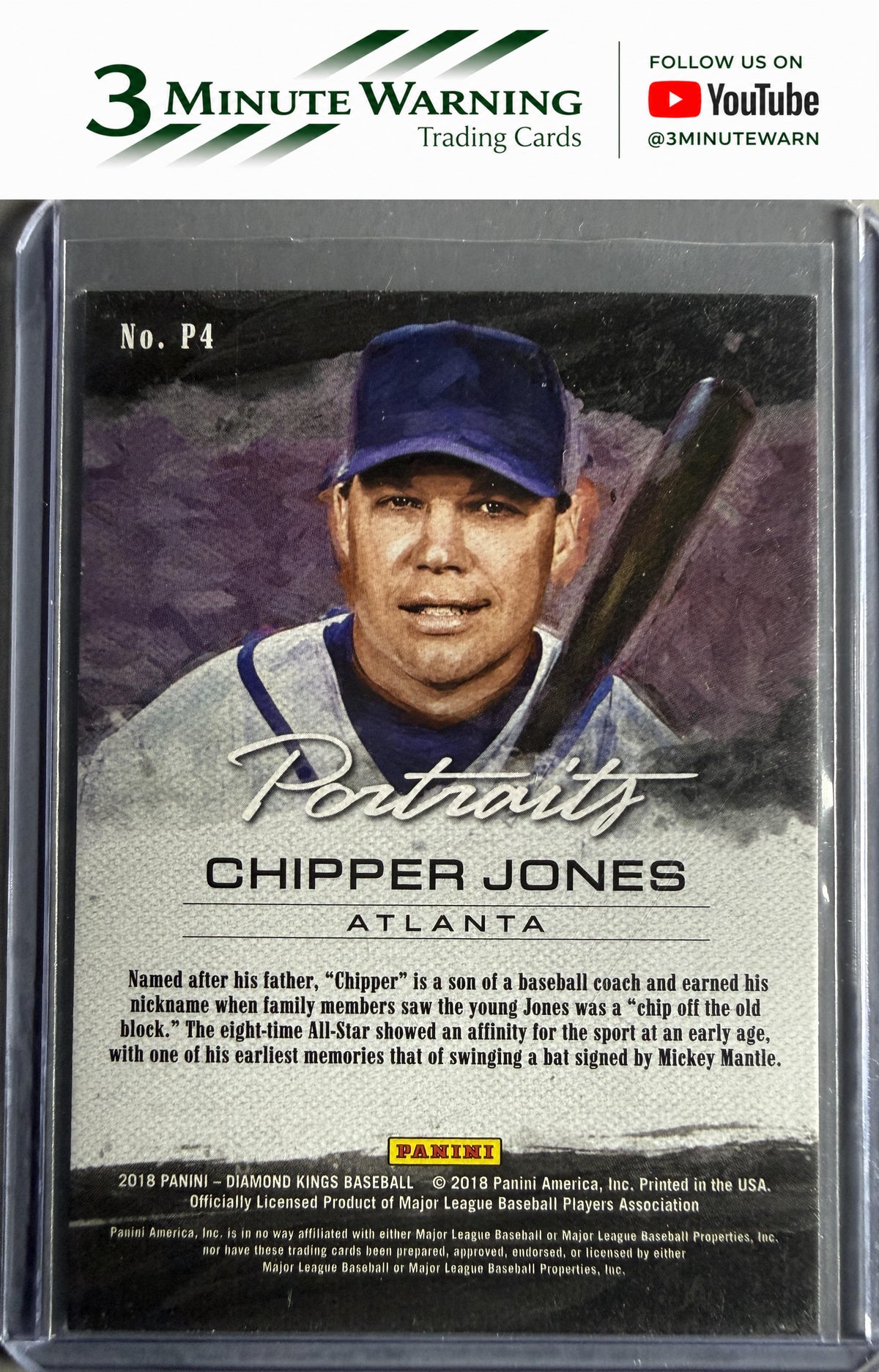 2018 Panini Diamond Kings #P4 Chipper Jones Portraits