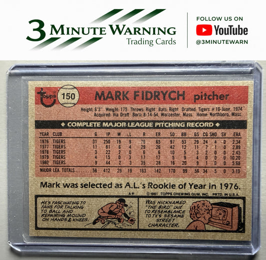 1981 Topps #150 Mark Fidrych
