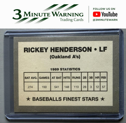 1990 Baseballs Finest Stars (unlicensed) #NNO Rickey Henderson