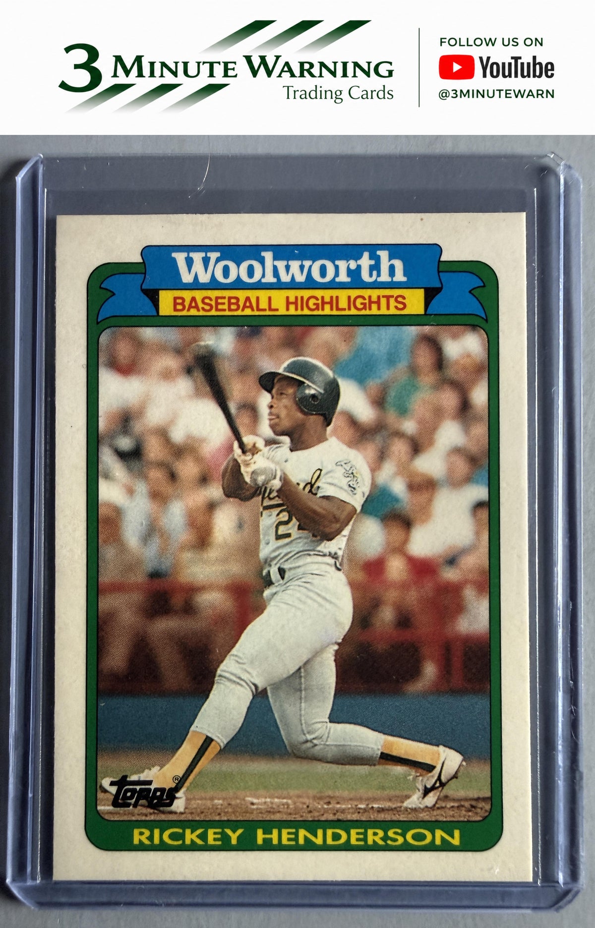 1990 Topps Woolworth Baseball Highlights #14 Rickey Henderson