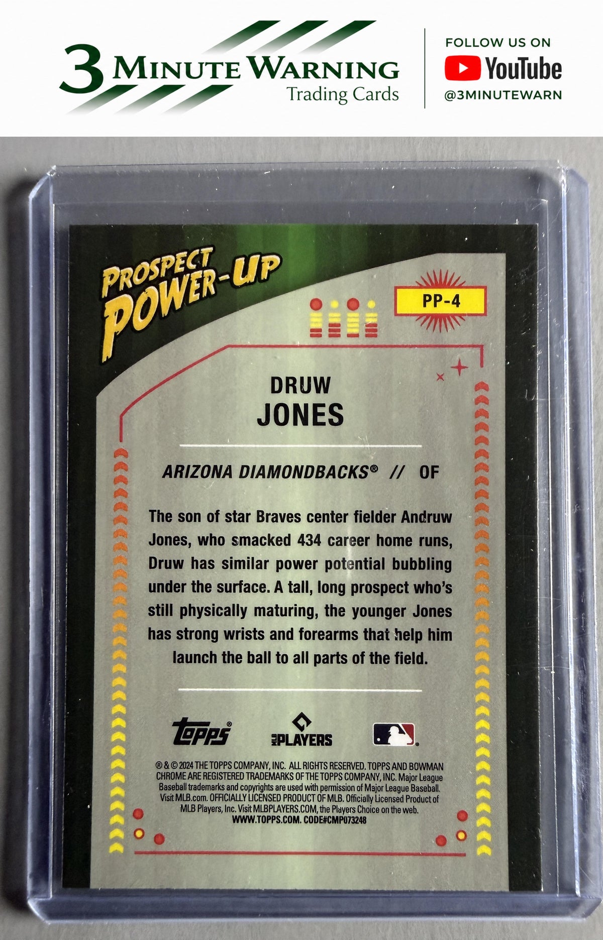 2024 Bowman #PP-4 Druw Jones Prospect Power-Up