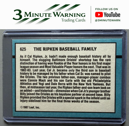1988 Donruss #625 Ripken Baseball Family (Ripken / Ripken Sr. / Ripken Jr.)