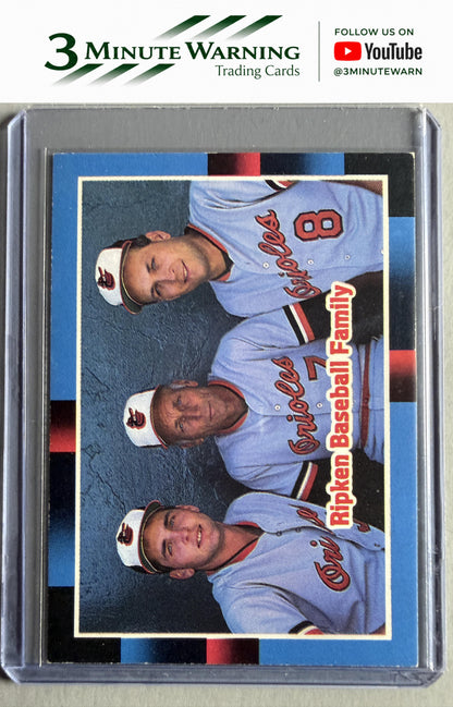 1988 Donruss #625 Ripken Baseball Family (Ripken / Ripken Sr. / Ripken Jr.)