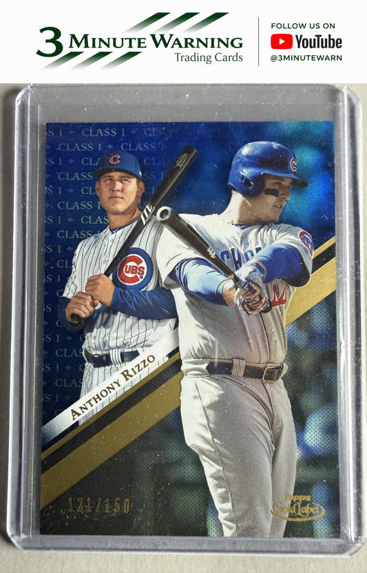 2019 Topps Gold Label #13 Anthony Rizzo Class 1 Blue #/150