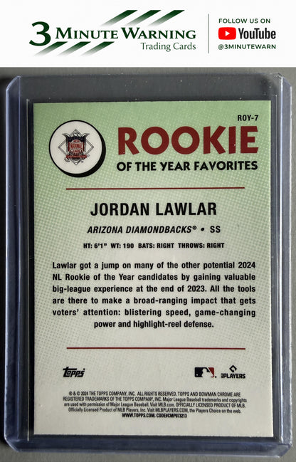 2024 Bowman #ROY-7 Jordan Lawlar Rookie of the Year Favorites
