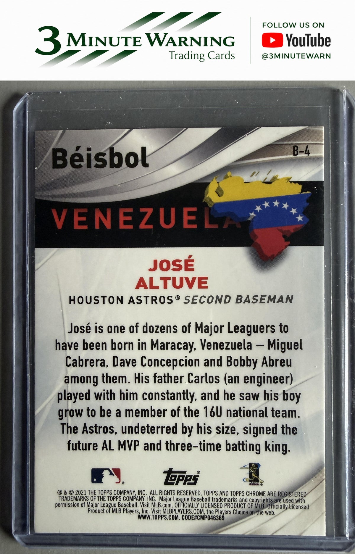 2021 Topps Chrome #B-4 Jose Altuve Beisbol