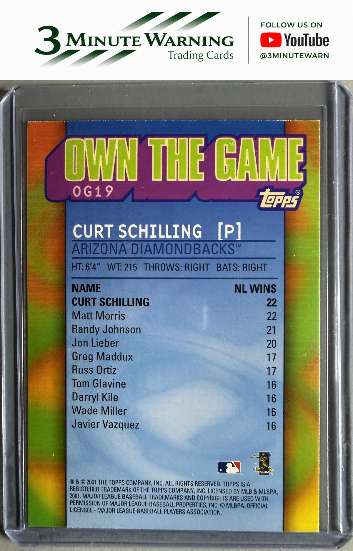 2002 Topps #OG19 Curt Schilling Own the Game