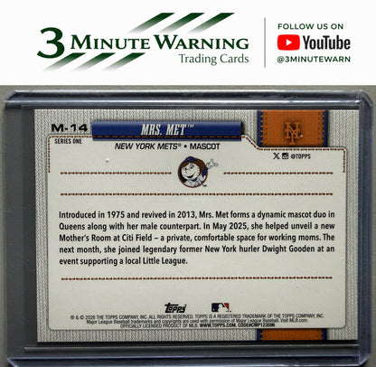 2026 Topps #M-14 Mrs. Met Mascots