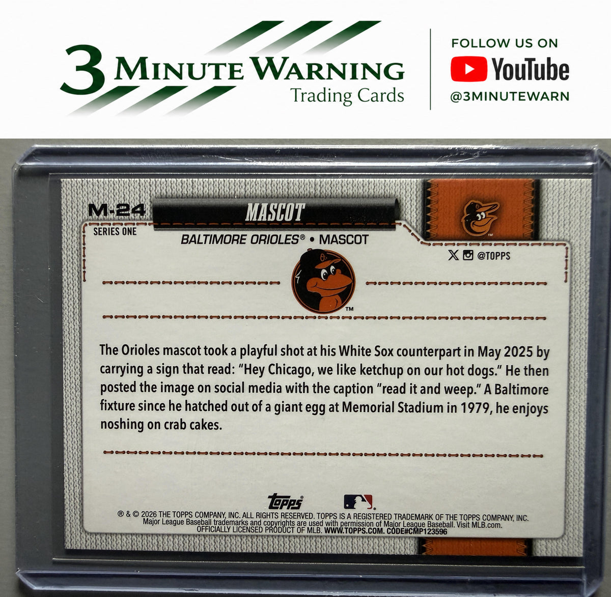 2026 Topps #M-24 Oriole Bird Mascots