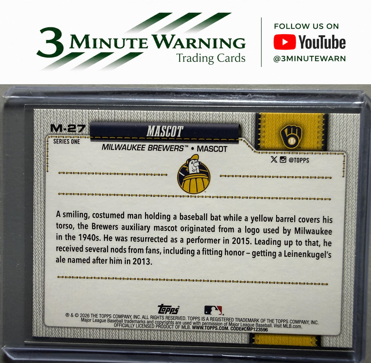 2026 Topps #M-27 Barrelman Mascots