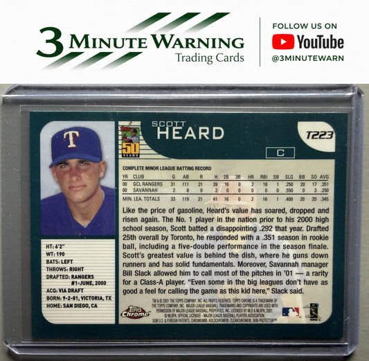 2001 Topps Traded & Rookies #T223 Scott Heard Chrome