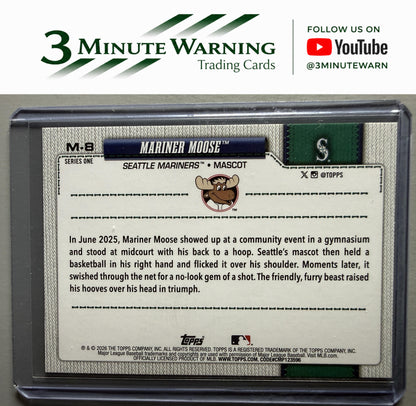2026 Topps #M-8 Mariner Moose Mascots Autographs #/99